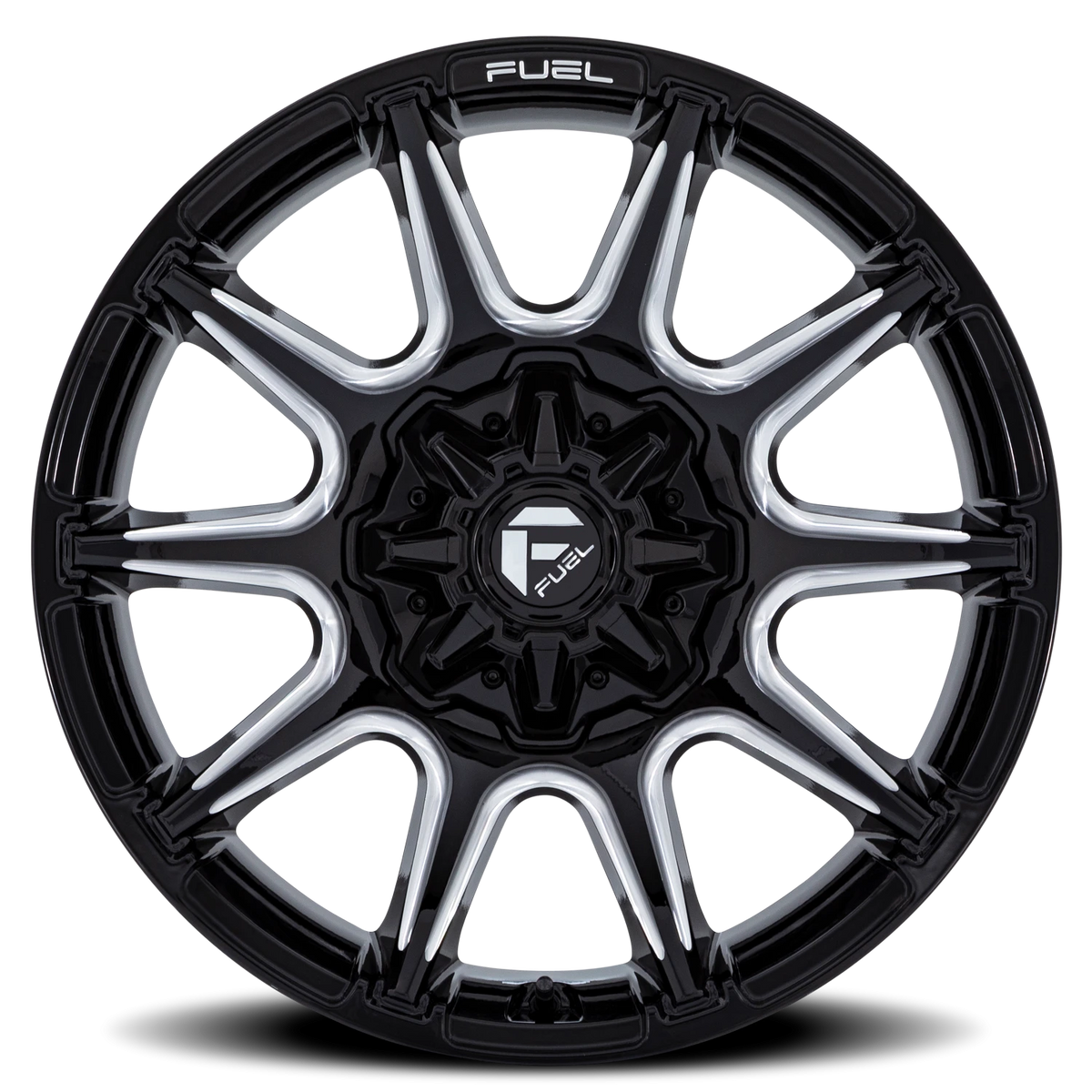 Fuel Super C 22x12 -44 8x180mm 124.2mm Gloss Black Milled