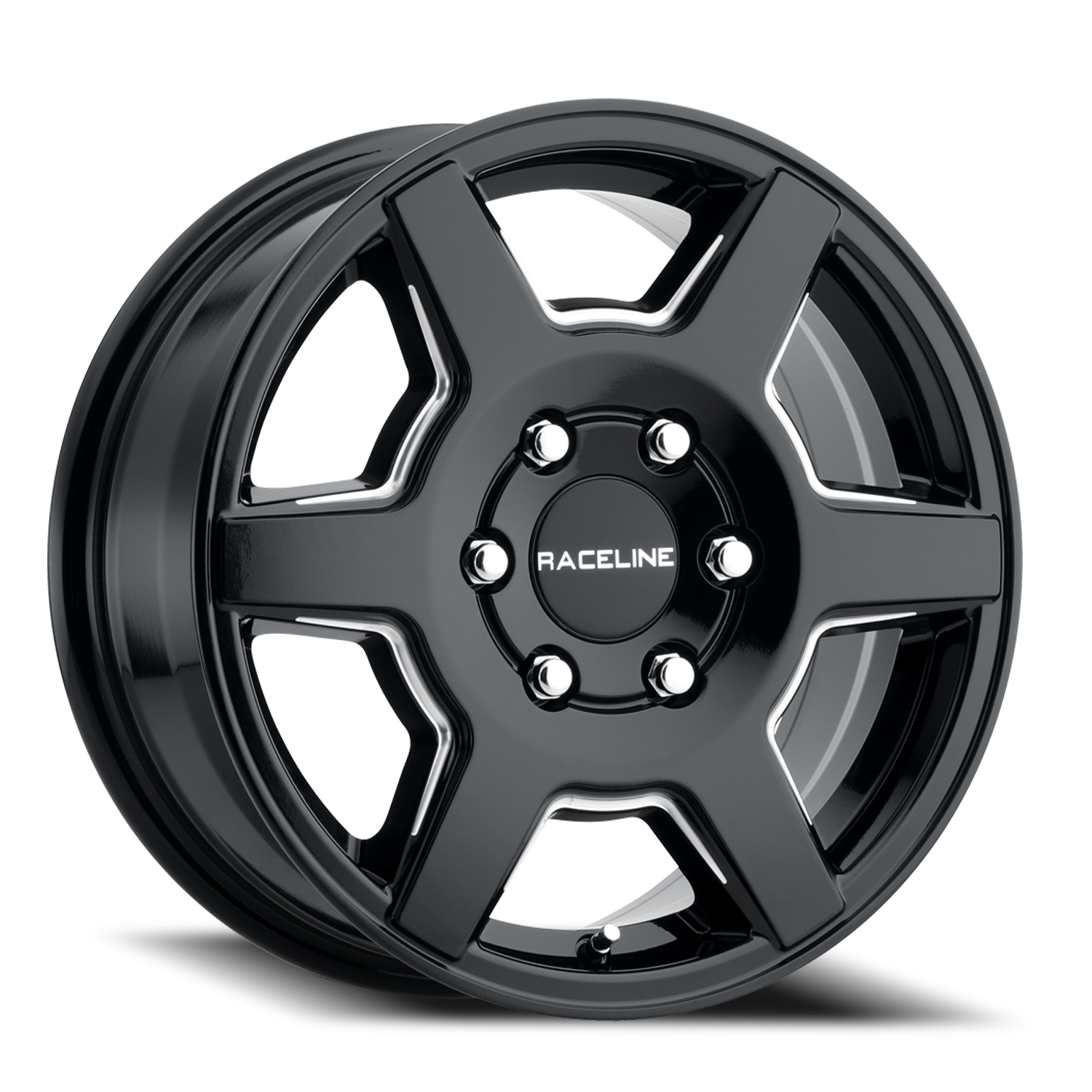 Raceline Surge Van 156B 16x6.5 +45 5x160mm 65.1mm Gloss Black Milled