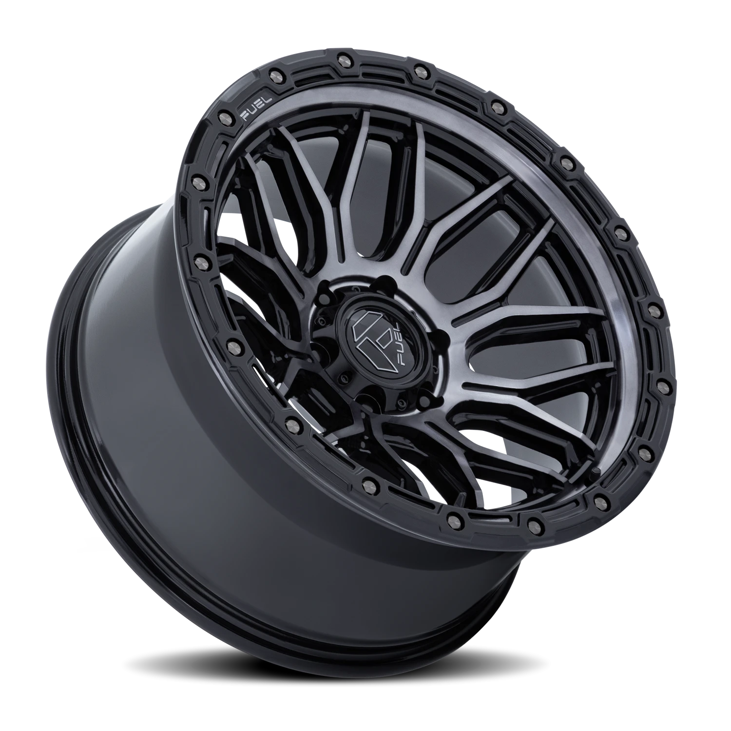 Fuel Surge 20x9" 6x139.7mm 106.1mm CB +20mm Gloss Black Machined Gray Tint