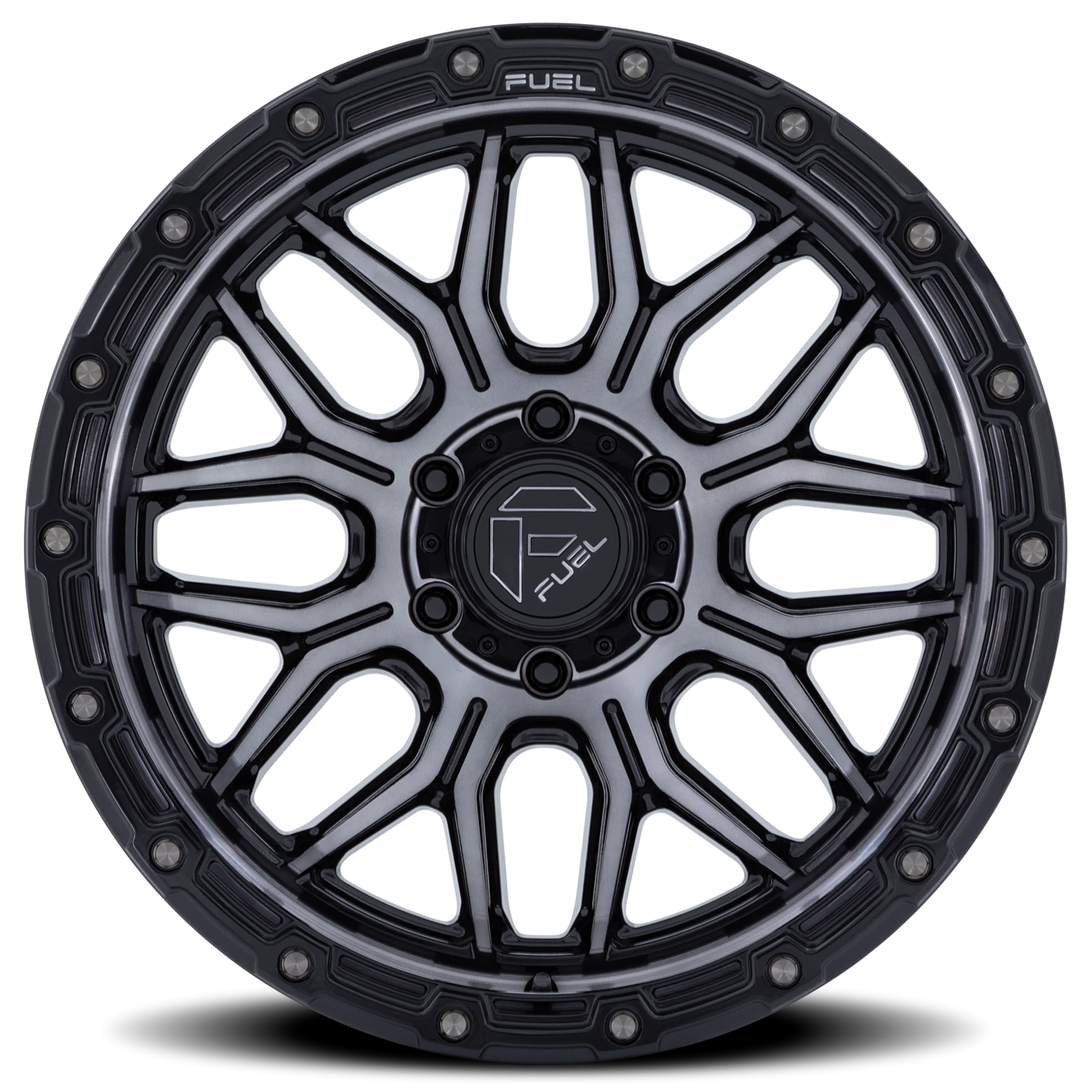 Fuel Surge 20x9" 6x139.7mm 106.1mm CB +20mm Gloss Black Machined Gray Tint