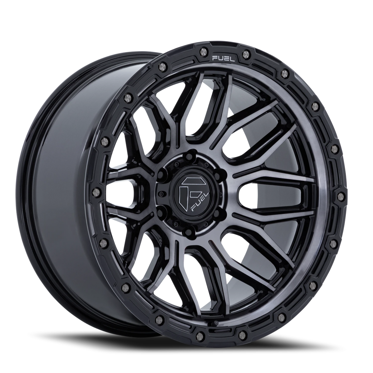 Fuel Surge 18x9 +1 8x165.1mm 125.1mm Gloss Black Machined Gray Tint