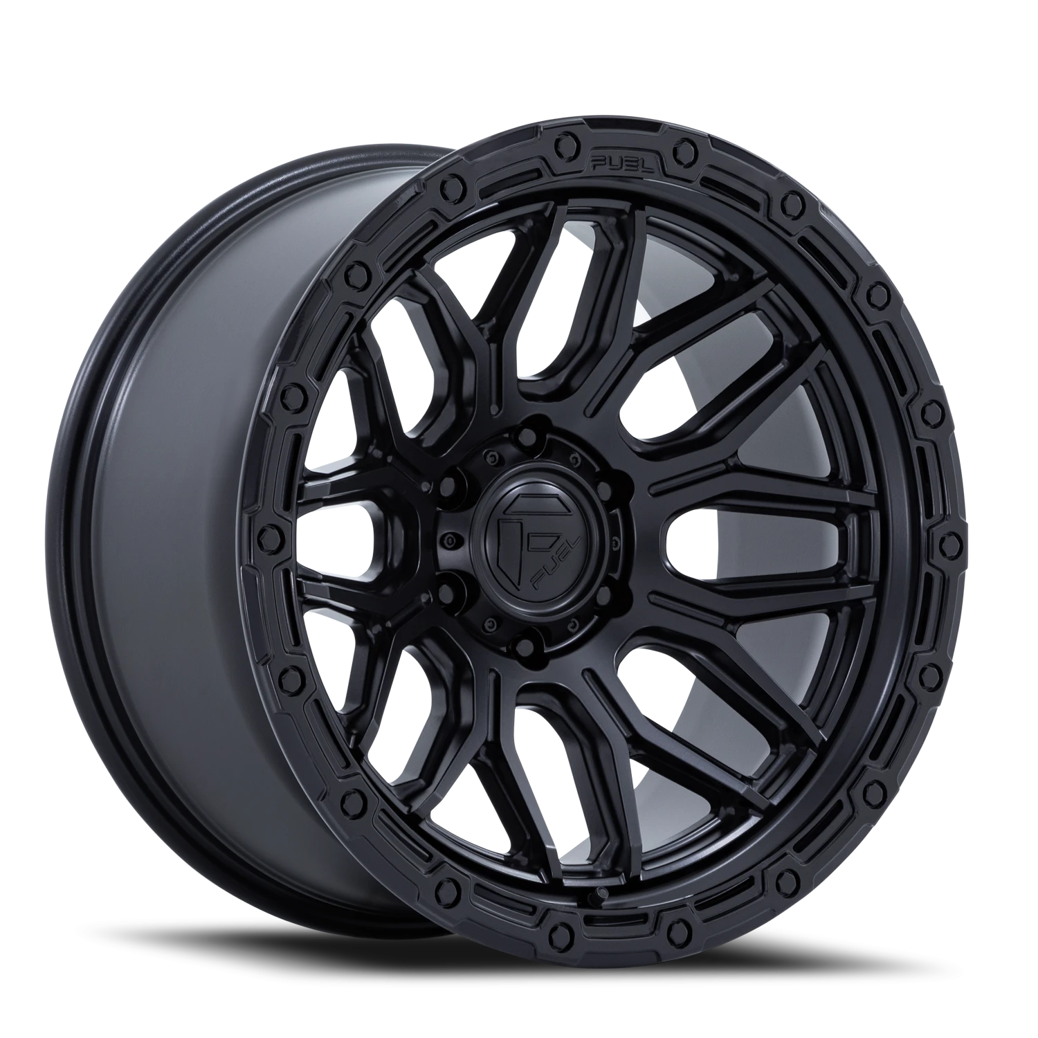 Fuel Surge 20x9" 6x135mm 87.1mm CB +20mm Matte Black Gloss Black Lip