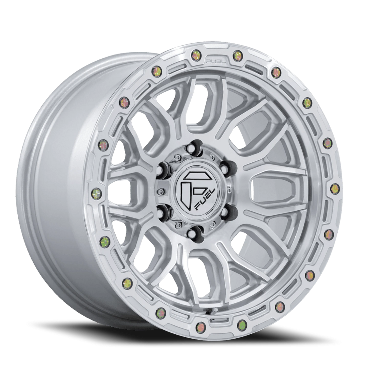 Fuel Surge 17x9 +1 5x127mm 71.5mm Gloss Silver Machined Face