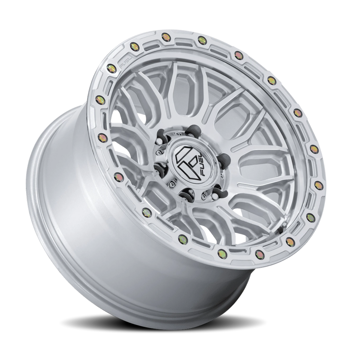 Fuel Surge 17x9 +1 5x127mm 71.5mm Gloss Silver Machined Face