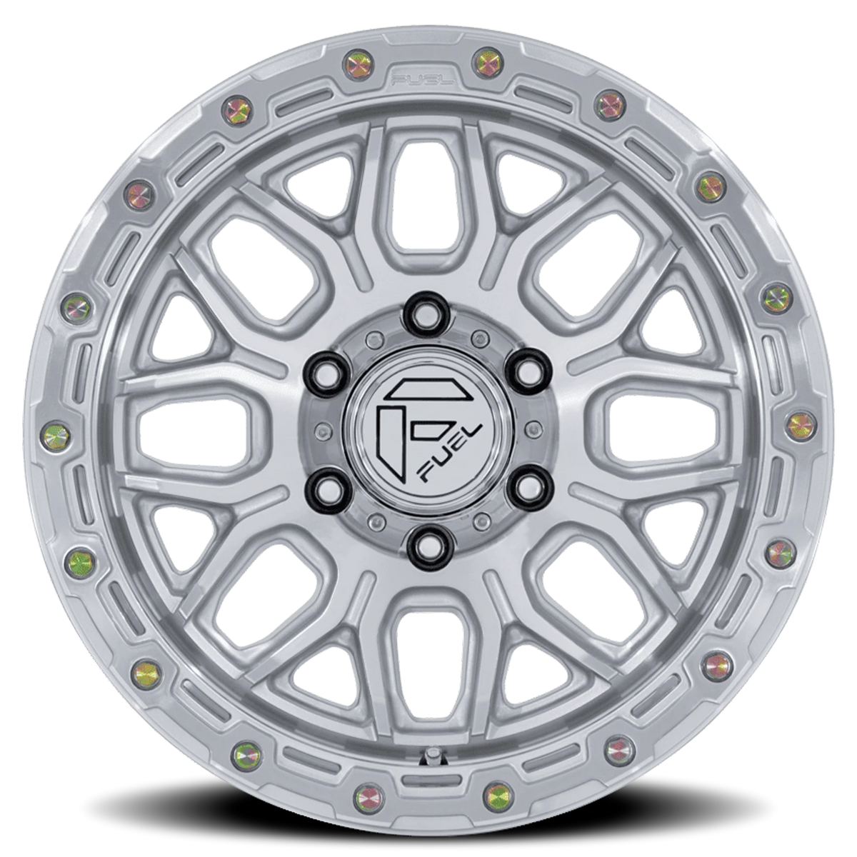Fuel Surge 17x9 +1 5x127mm 71.5mm Gloss Silver Machined Face