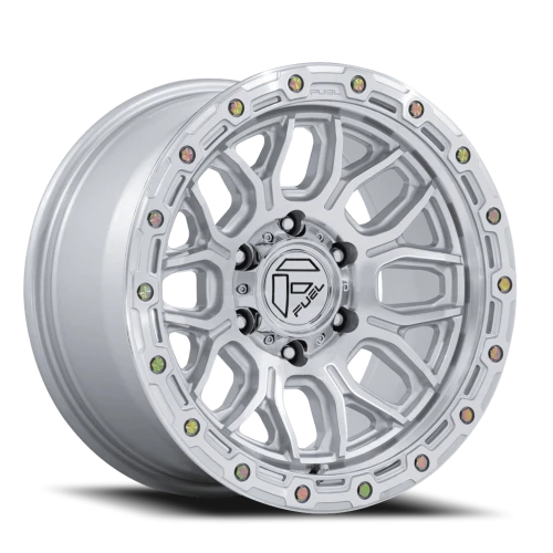 Fuel Surge 17x9 -12 6x139.7mm 106.1mm Gloss Silver Machined Face