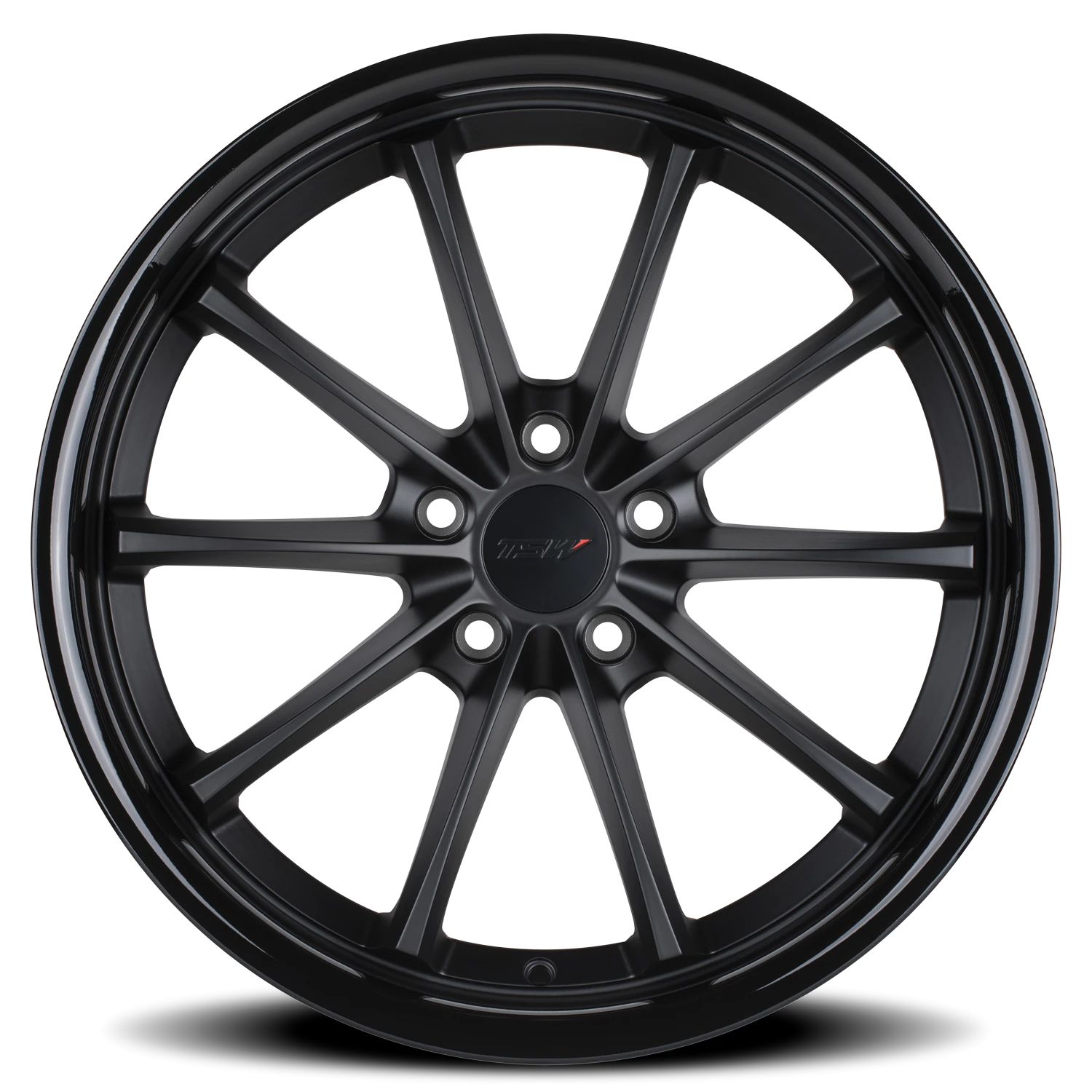TSW Sweep 19x9.5" 5x114.3mm 76.1mm CB +20mm Matte Black Gloss Black Lip