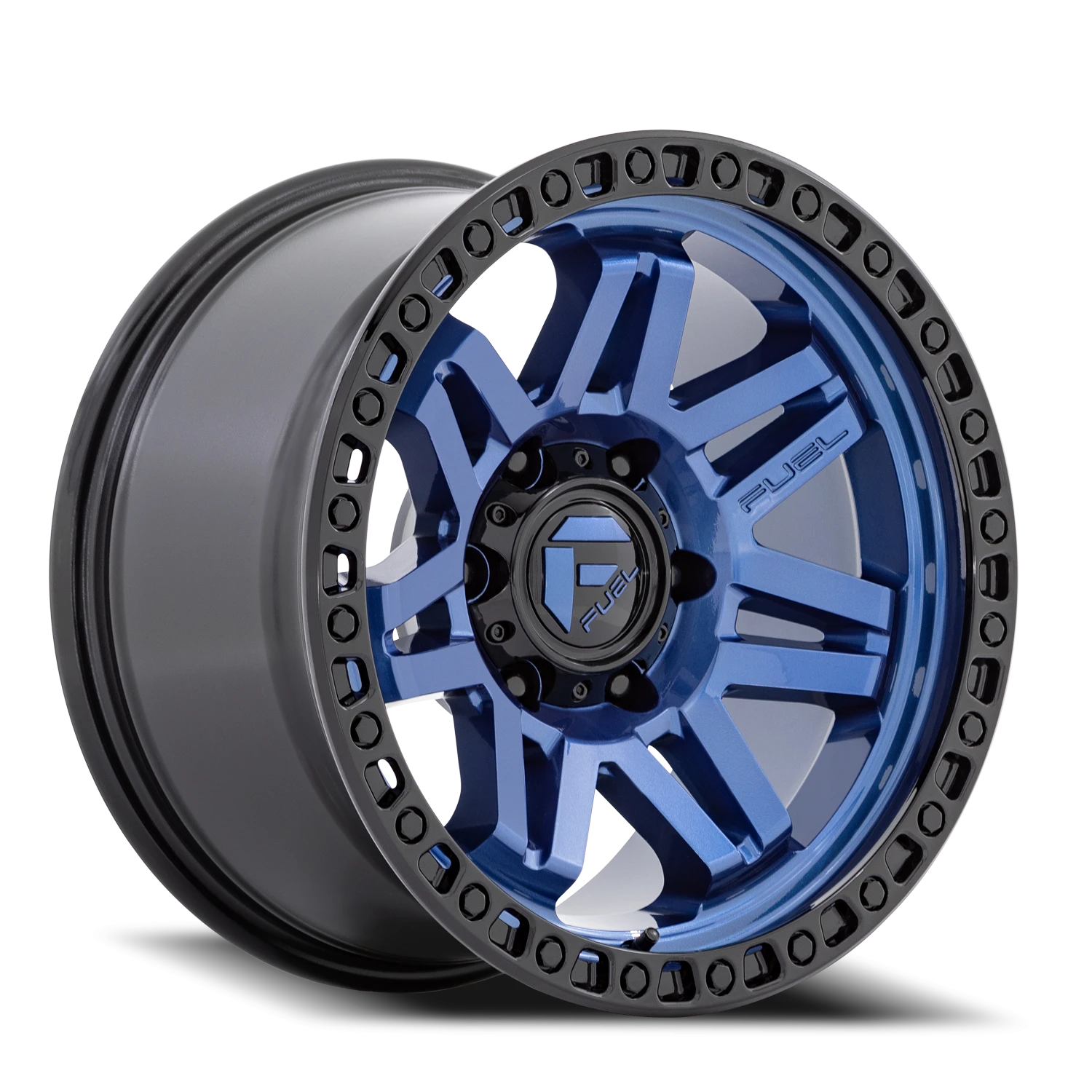 Fuel Syndicate 17x9" 6x139.7mm 106.1mm CB -12mm Dark Blue Black Ring