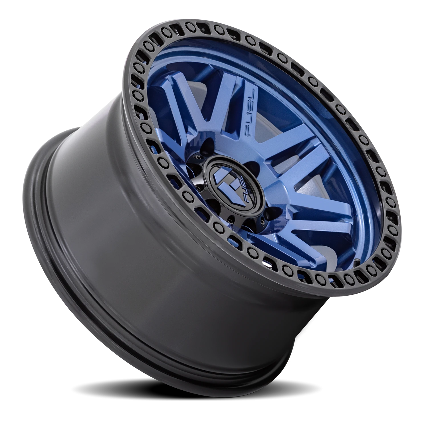Fuel Syndicate 17x9" 6x139.7mm 106.1mm CB +1mm Dark Blue Black Ring
