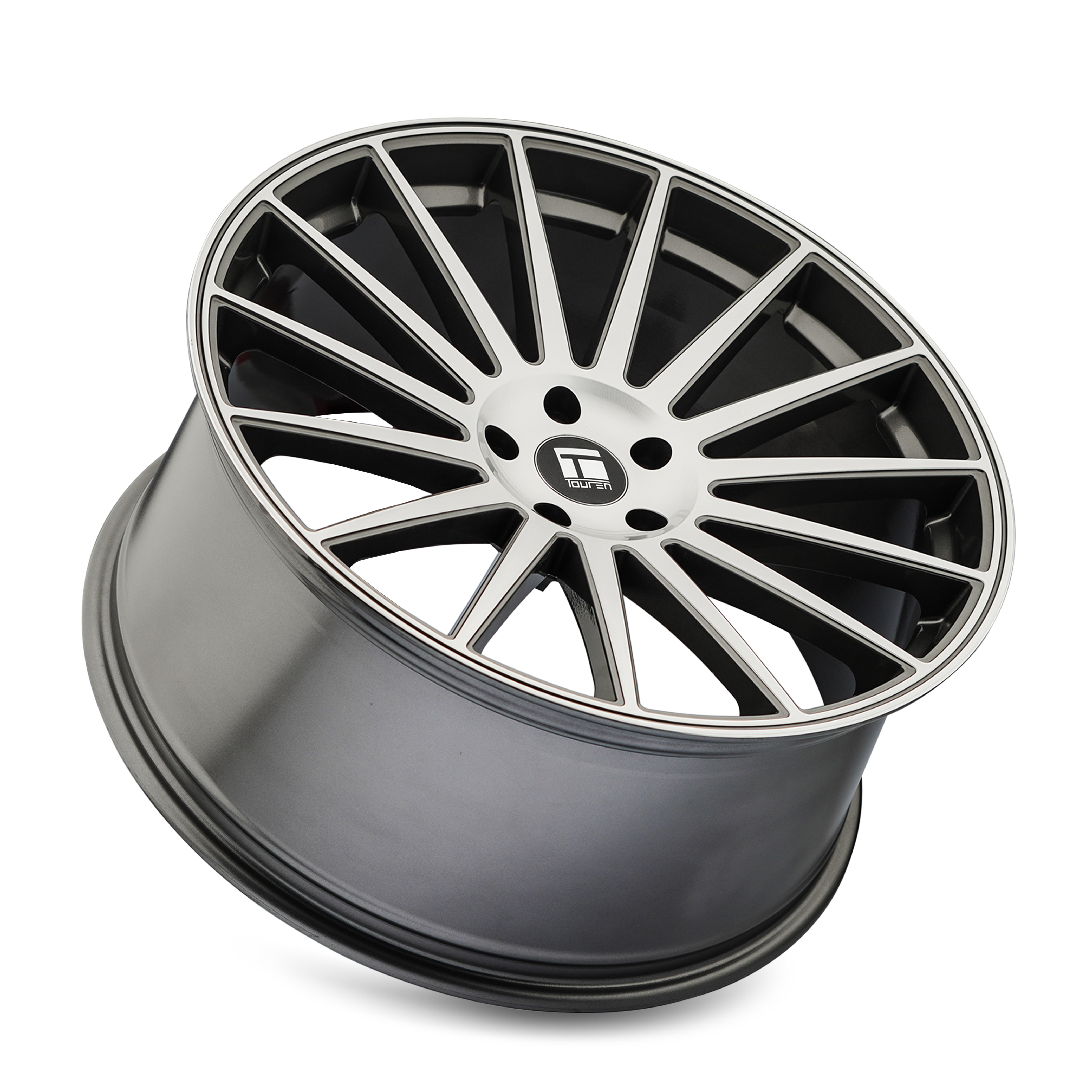Touren TR92 20x10.5" 5x114.3mm 72.6mm CB +35mm Gloss Graphite Machined