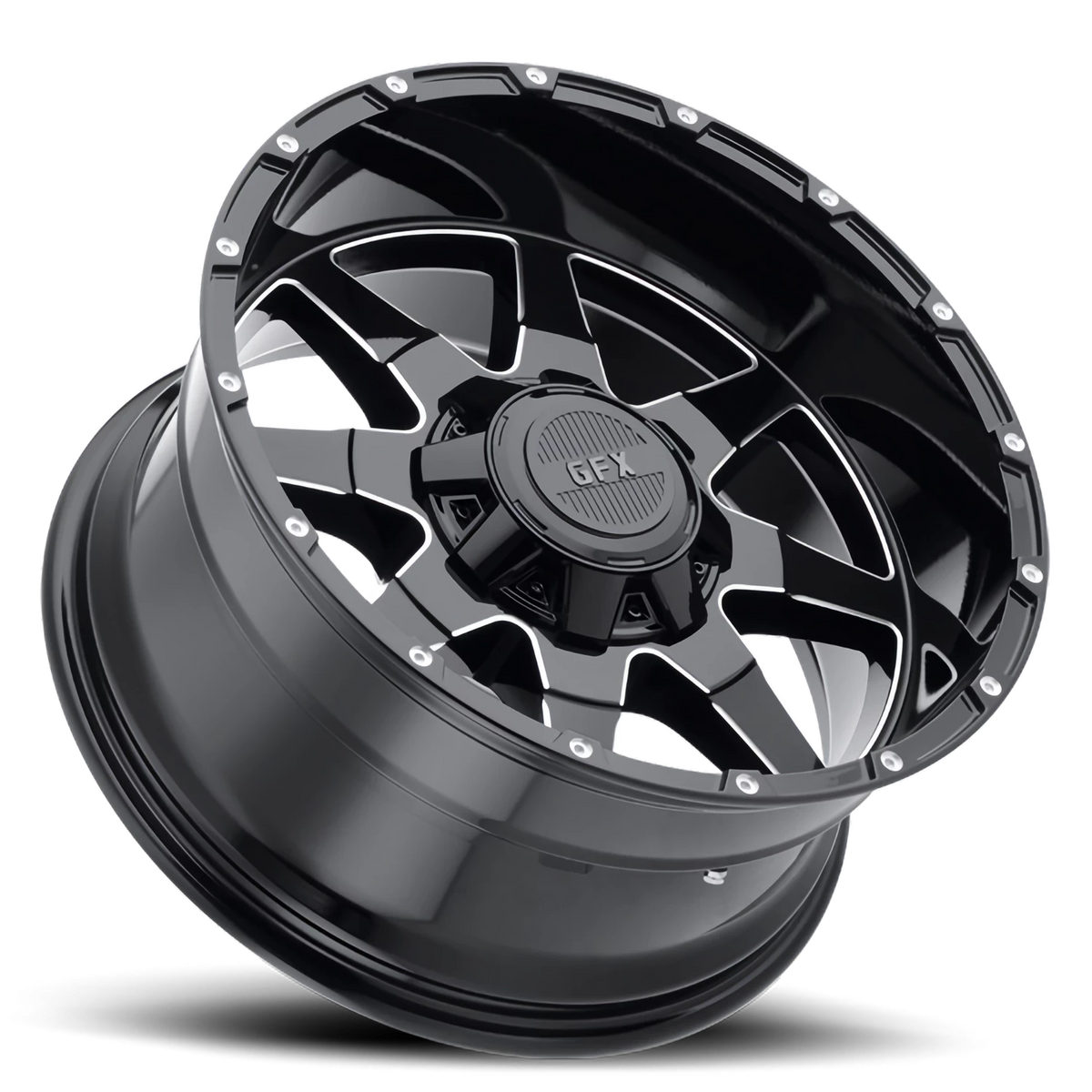 G-FX TR-12 20x9 +12 6x135mm 87.1mm Gloss Black Milled