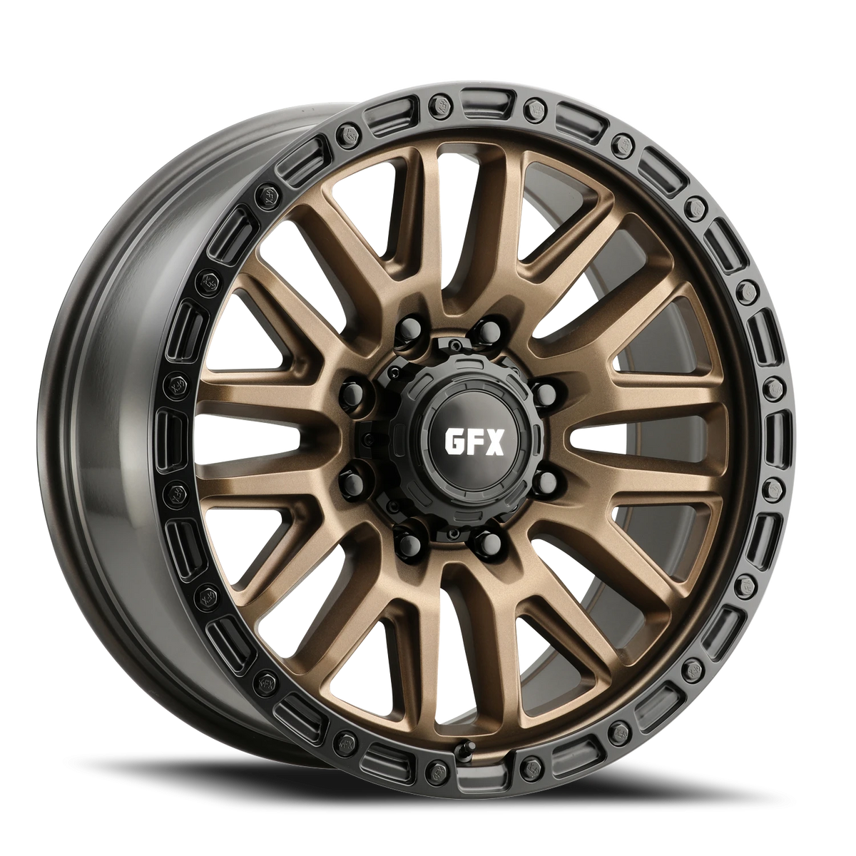 G-FX TR-26 18x9 +18 8x165.1mm 125.2mm Bronze Black Lip-Matte Black Bolts