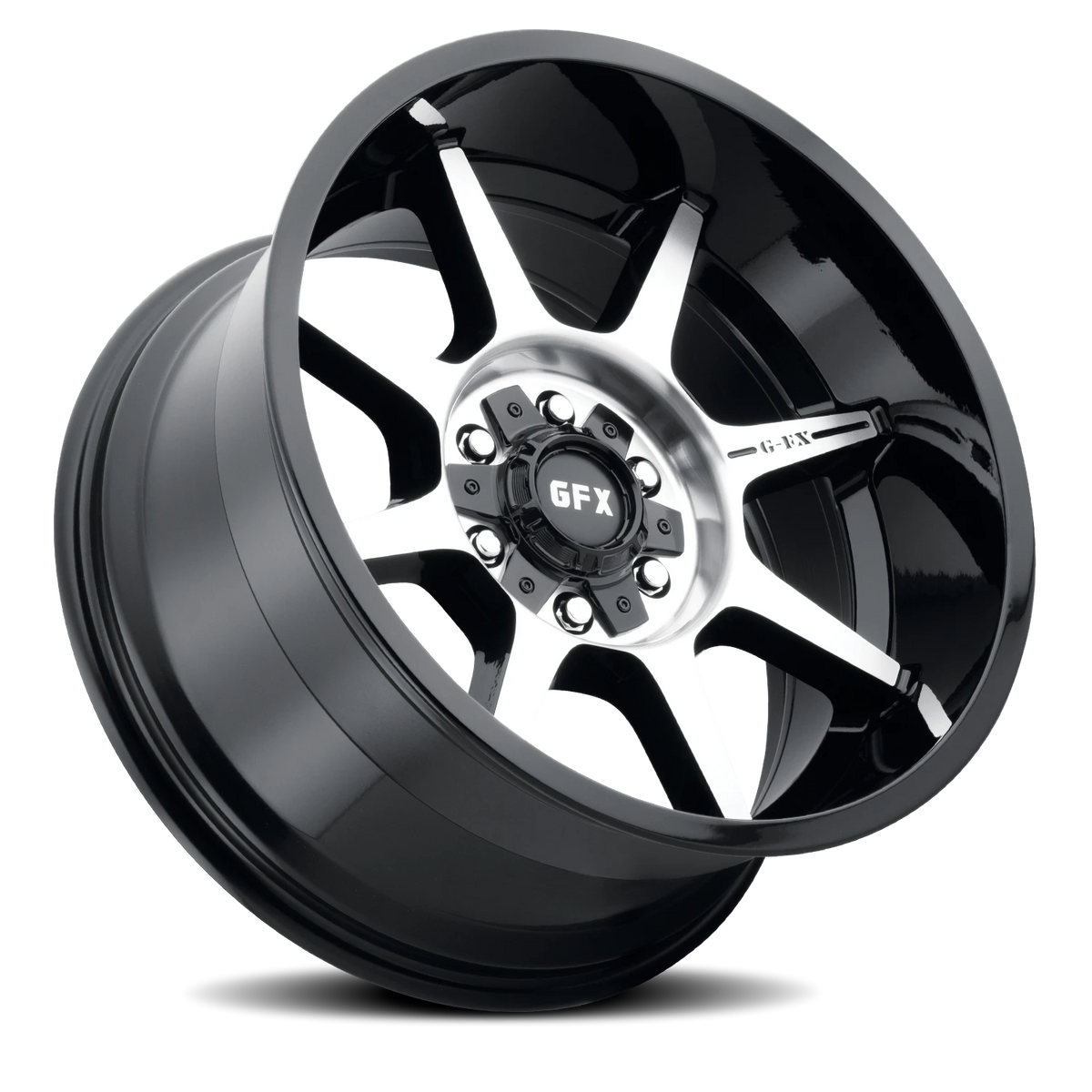 G-FX TR31 20x9 +18 6x135mm 95.2mm Gloss Black Machined Face-Milled Ring