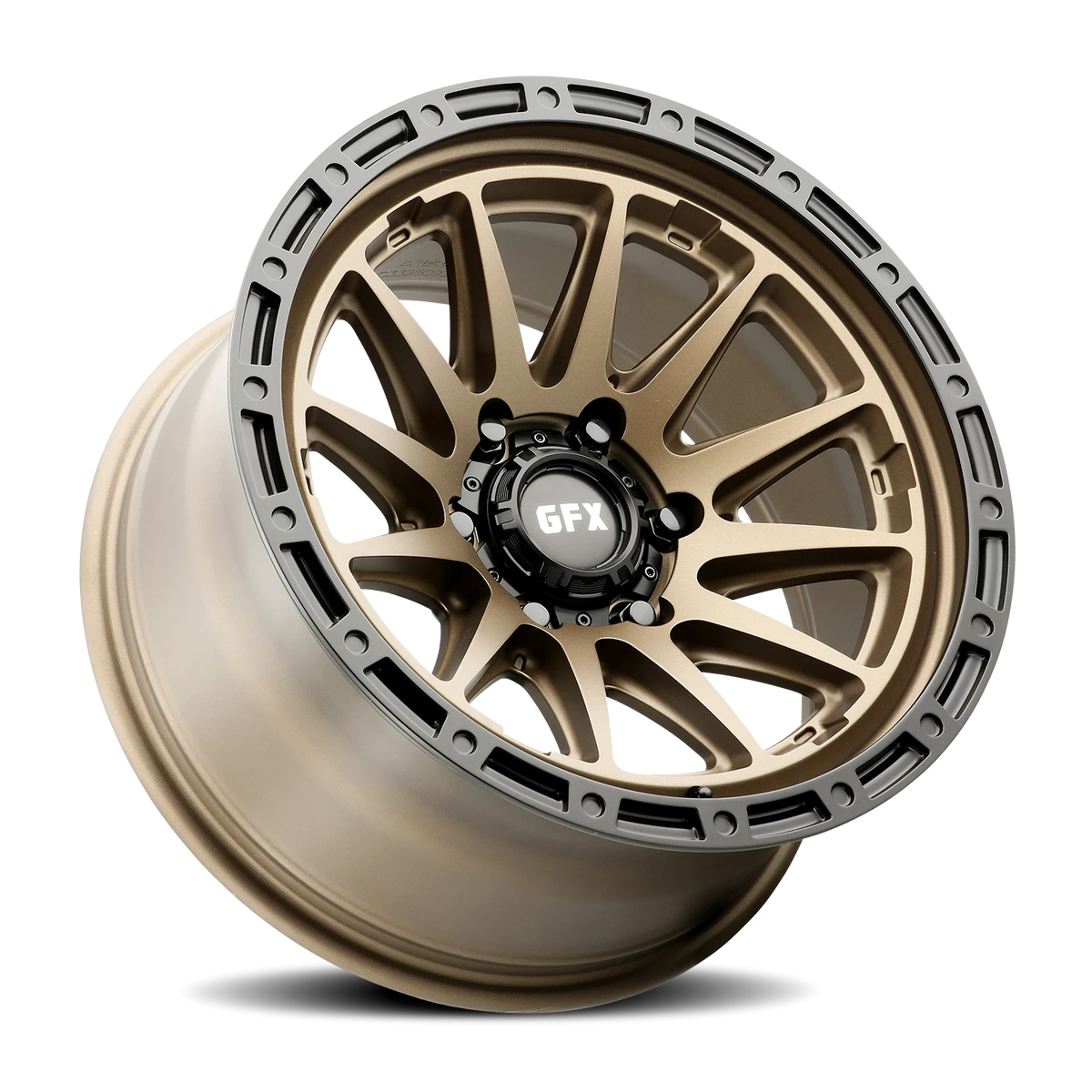 G-FX TR38 18x9 -12 6x139.7mm 106.2mm Matte Bronze Black Lip