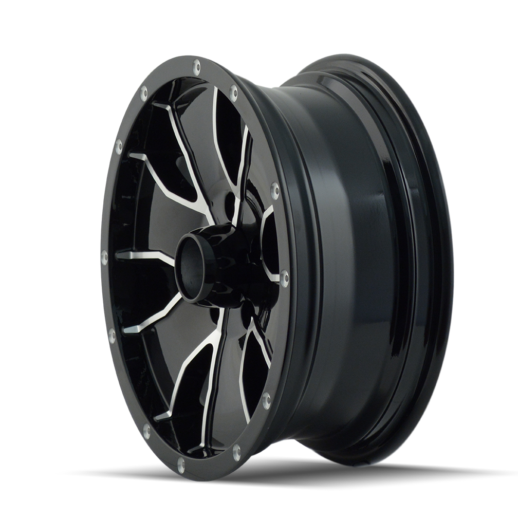 Trailer Wheels 14 Gloss Black Machined 15x6 6x139.7 0mm 108mm
