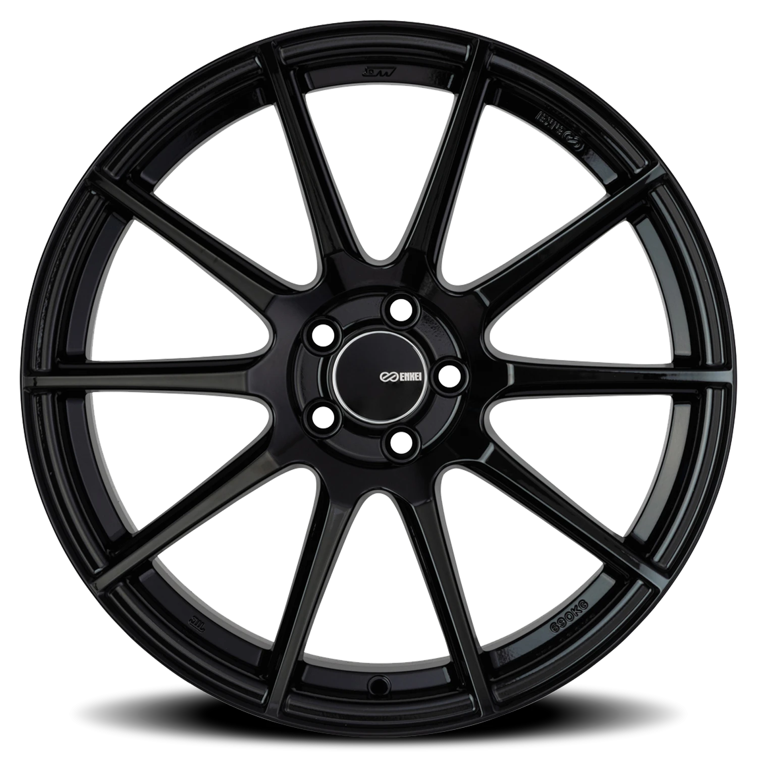 Enkei TS-10 BK 17x8 +40 4x100mm 72.6mm Gloss Black