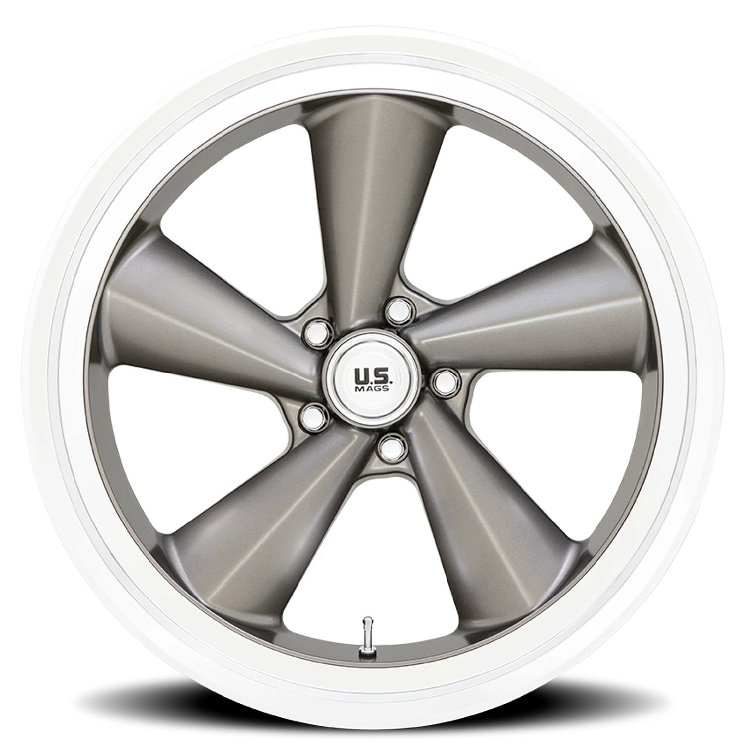 US Mags TS 22x9" 5x120.65mm 72.56mm CB +15mm Anthracite Diamond Cut Lip