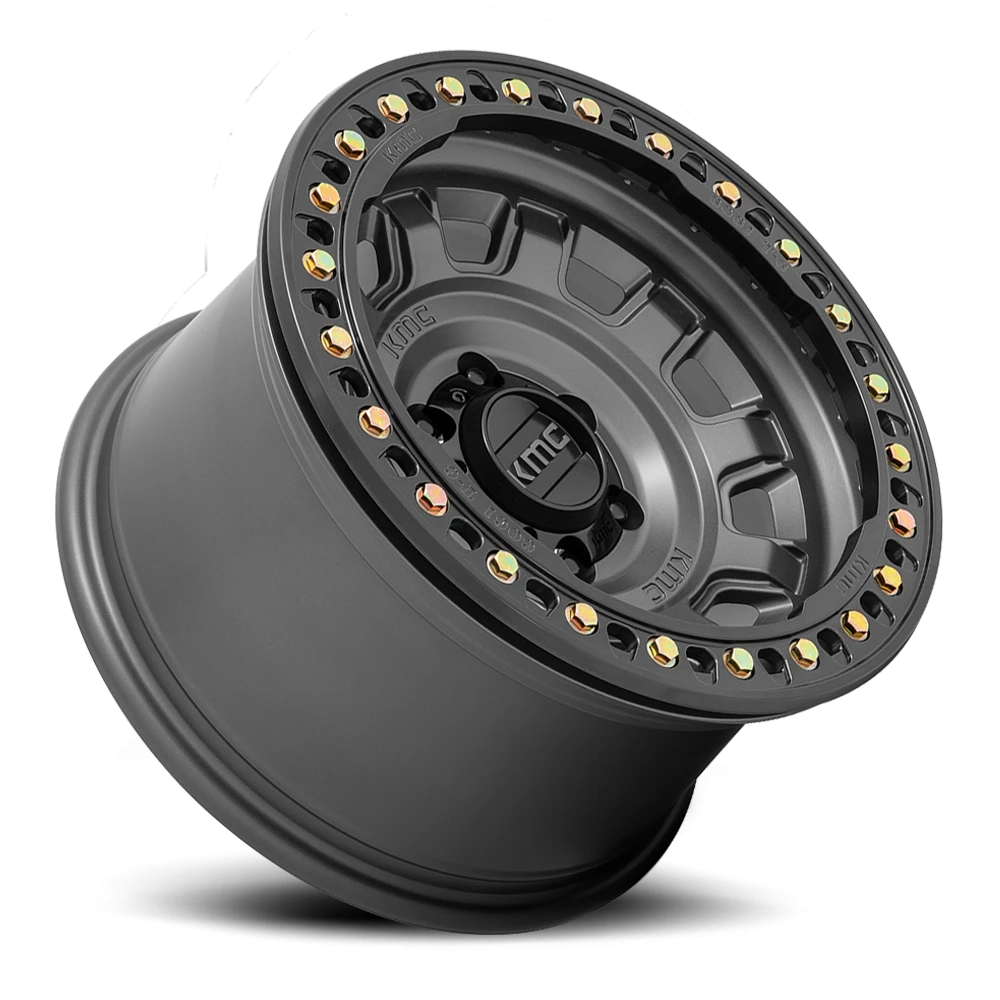 KMC Tank Beadlock 17x9" 5x127mm 71.5mm CB -38mm Anthracite