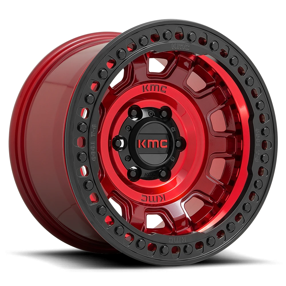KMC Tank Beadlock 17x9" 8x170mm 125.1mm CB -38mm Candy Red