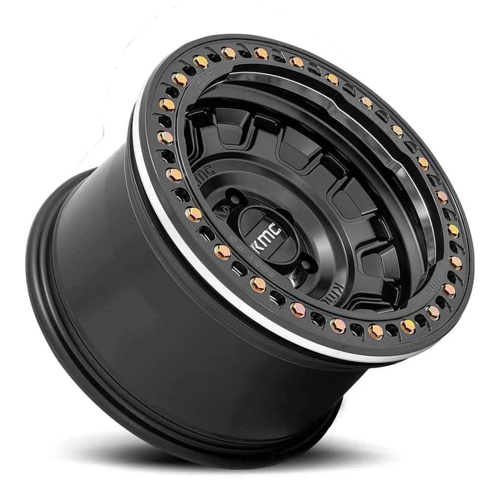 KMC Tank Beadlock 17x9" 5x127mm 71.5mm CB -15mm Satin Black