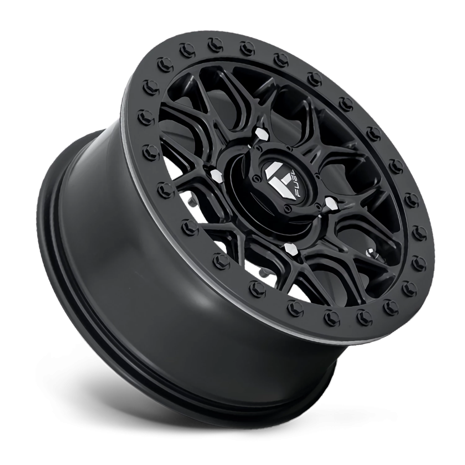 Fuel Tech Beadlock UTV 15x7" 4x136mm 110.2mm CB +38mm Matte Black Beadlock