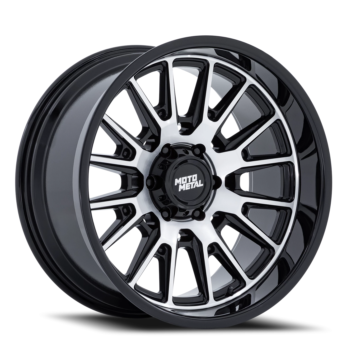 Moto Metal Tekton 20x10" 5x127mm 71.5mm CB -18mm Gloss Black Machined Face