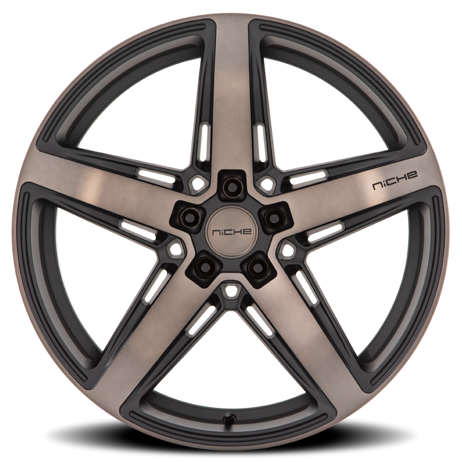 Niche Teramo 20x10.5" 5x112mm 66.56mm CB +20mm Matte Black Double Dark Tint