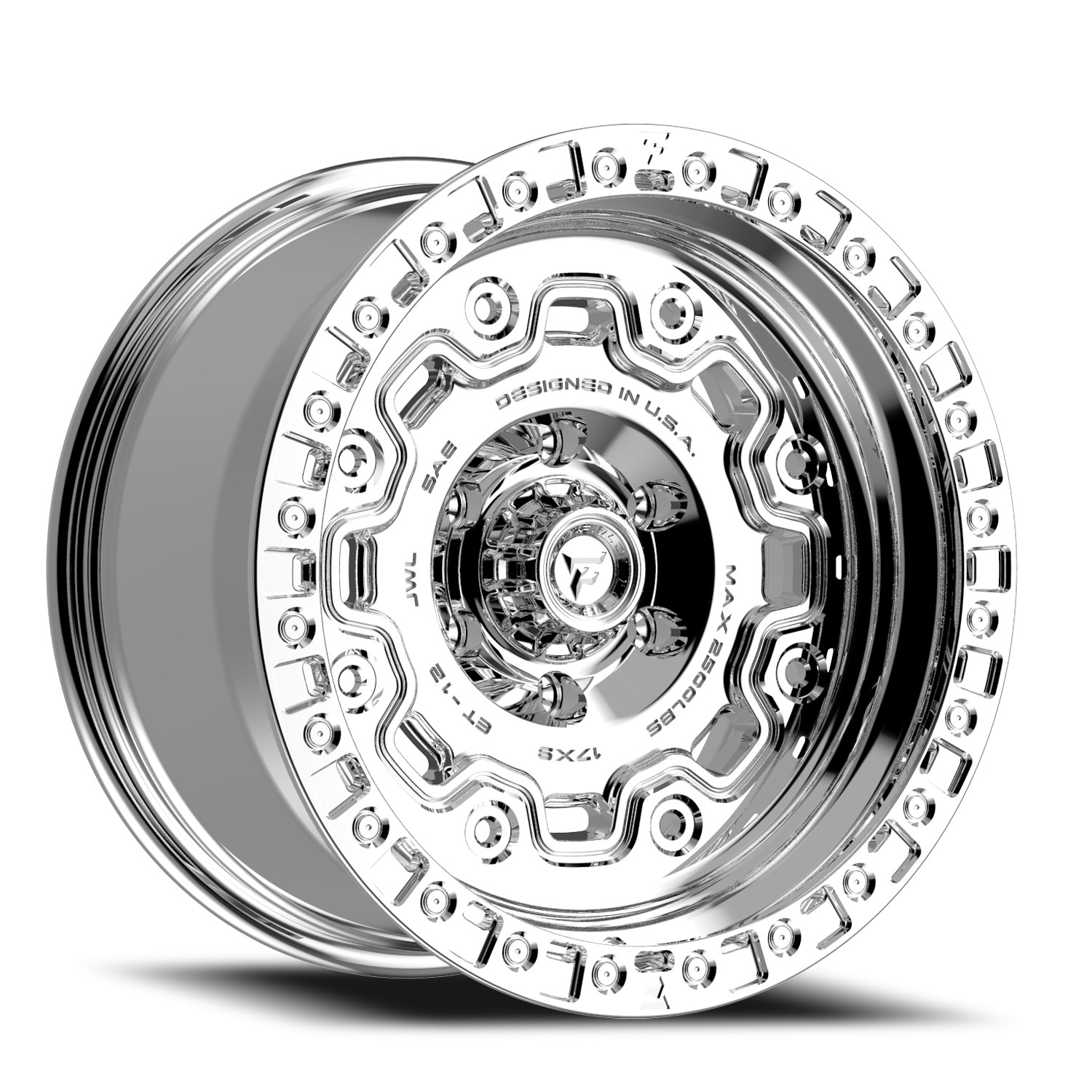Fittipaldi Offroad Terra Series 17x9" 5x127mm 71.5mm CB -12mm Chrome Mirror Coat Chrome