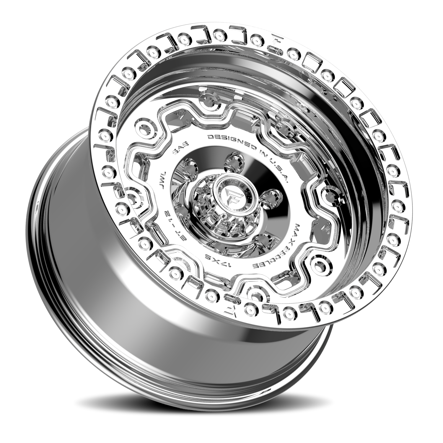 Fittipaldi Offroad Terra Series 17x9" 6x139.7mm 106.2mm CB -12mm Chrome Mirror Coat Chrome