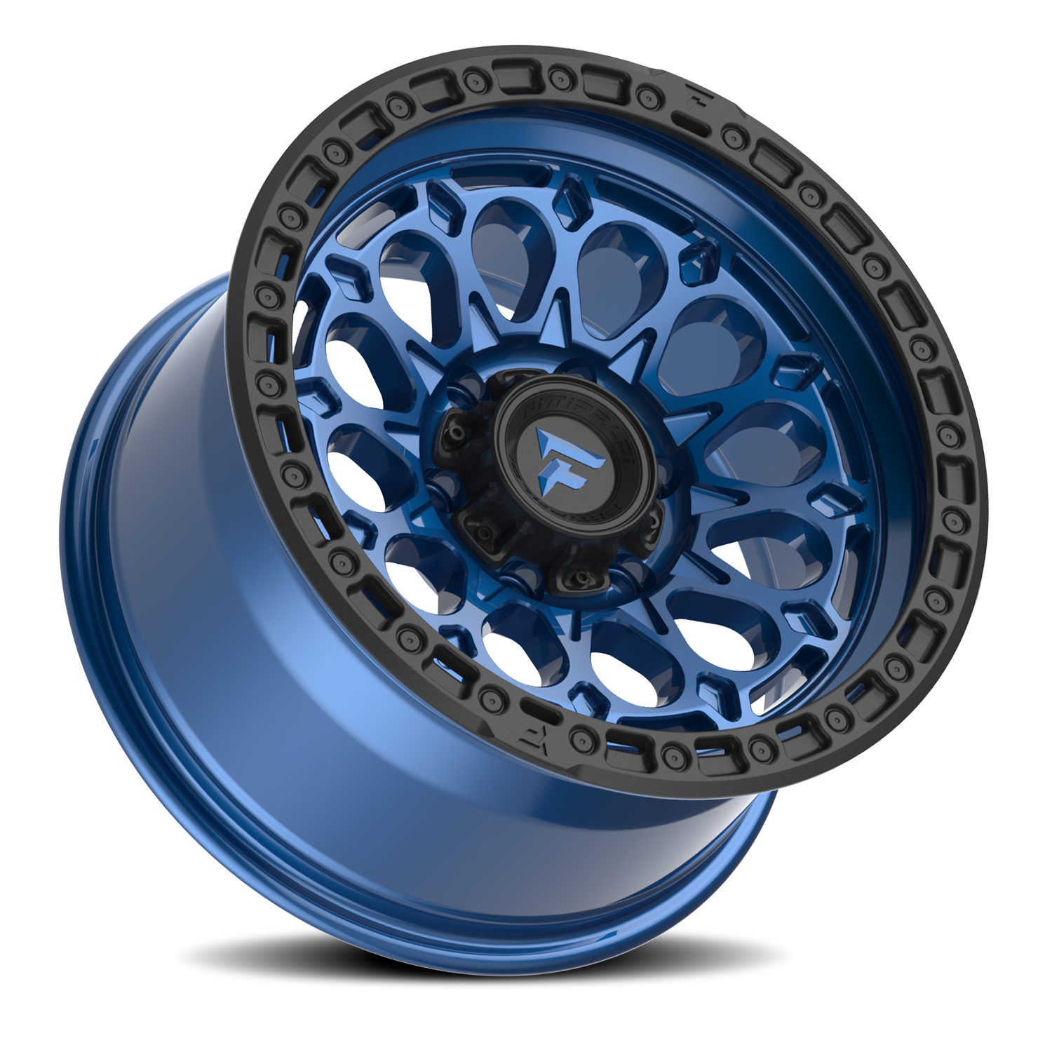 Fittipaldi Offroad Terra Series 17x9" 5x127mm 71.5mm CB -12mm Gloss Blue Black Ring