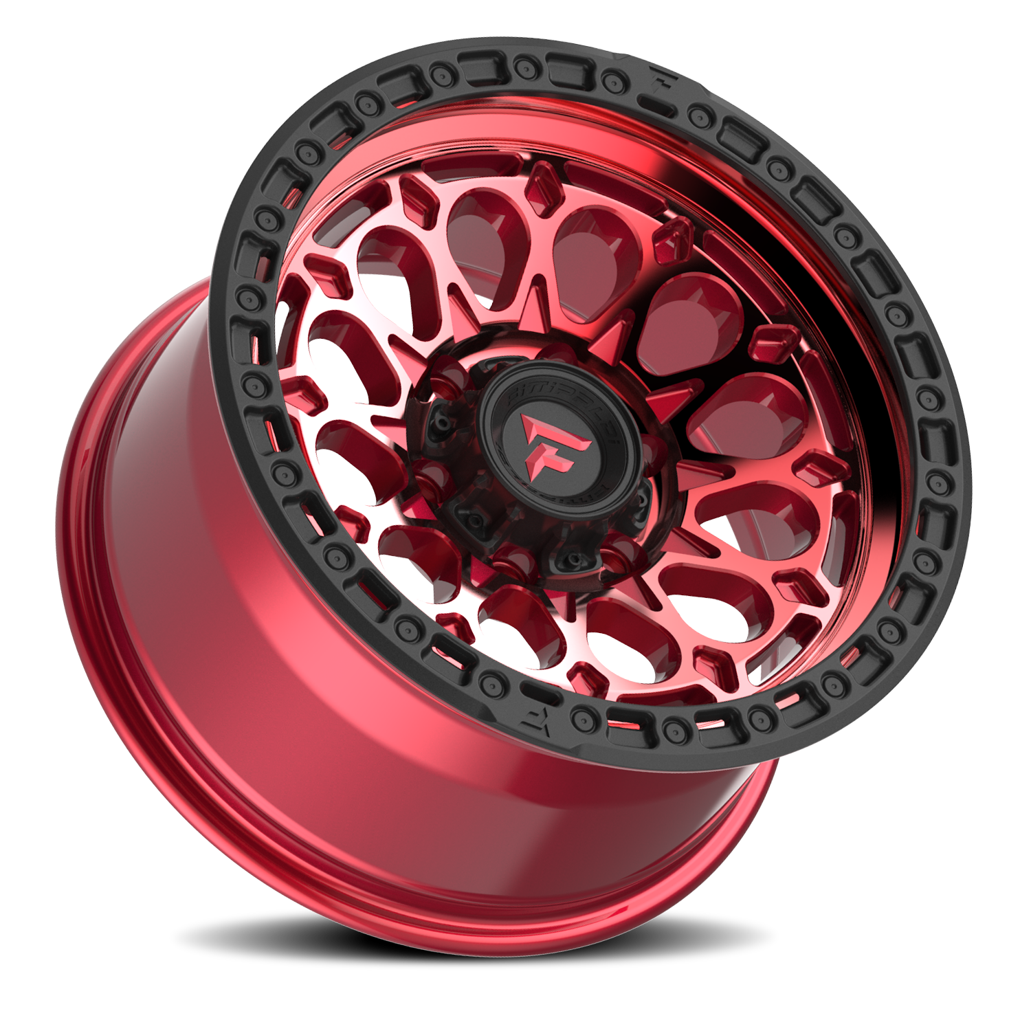 Fittipaldi Offroad Terra Series 18x9" 5x127mm 71.5mm CB 0mm Machined Red Tint Black Ring
