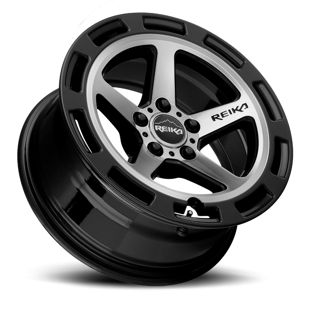 Reika Teton R20 15x7" 5x100mm 56.1mm CB +15mm Black Machined Face