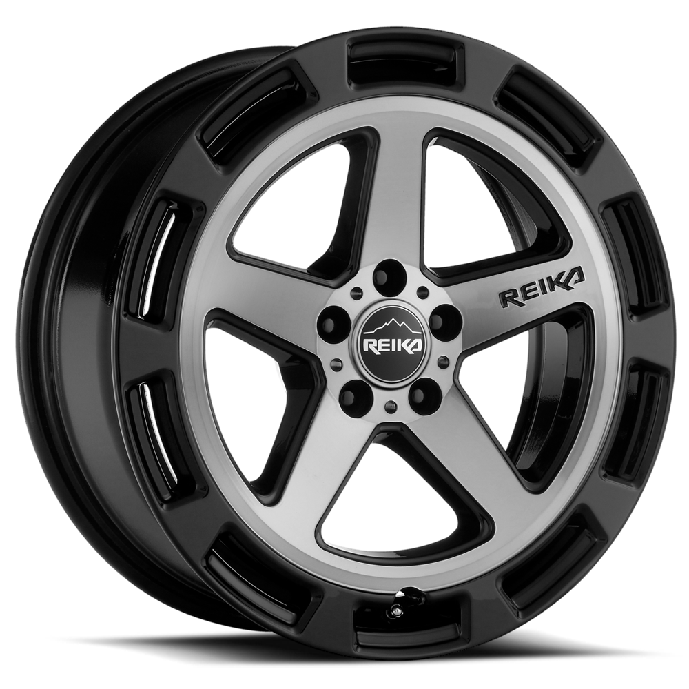 Reika Teton R20 17x7" 5x100mm 65.1mm CB +15mm Black Machined Face