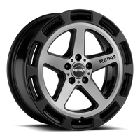 Reika Teton R20 GBM 17x8 +38 5x114.3mm 65.1mm Black Machined Face