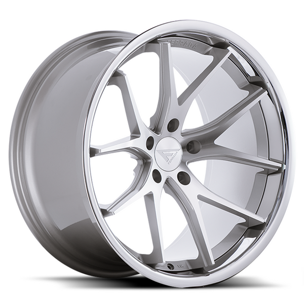 Ferrada Wheels FR2 Machine Silver / Chrome Lip 22x10.5 5x108 ET35 63.5 Deep Concavity