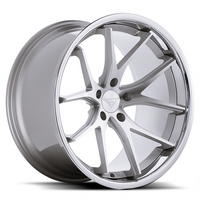 Ferrada Wheels FR2 Machine Silver / Chrome Lip 19x8.5 5x112 ET42 66.56 Slight Concavity