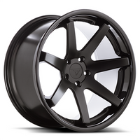 Ferrada Wheels FR1 Matte Black / Gloss Black Lip 22x9 5x112 ET30 66.56 Mid Concavity