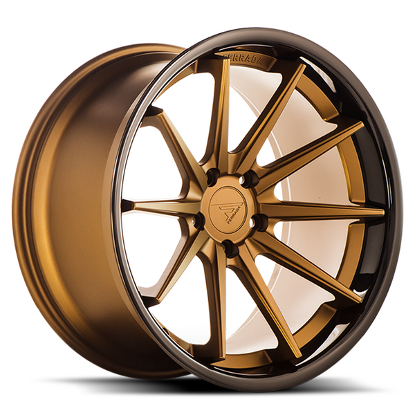 Ferrada Wheels FR4 Matte Bronze / Gloss Black Lip 20x10.5 5x108 ET38 73.1 Deep Concavity