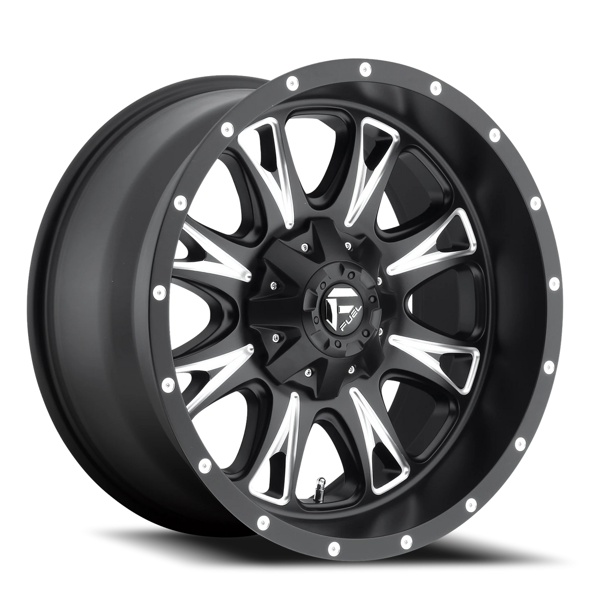 Fuel Throttle 18x10 -24 8x165.1mm 125.2mm Black Milled