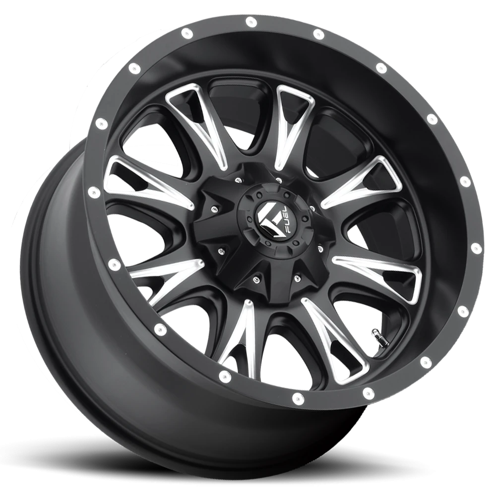 Fuel Throttle 18x10 -24 8x165.1mm 125.2mm Black Milled