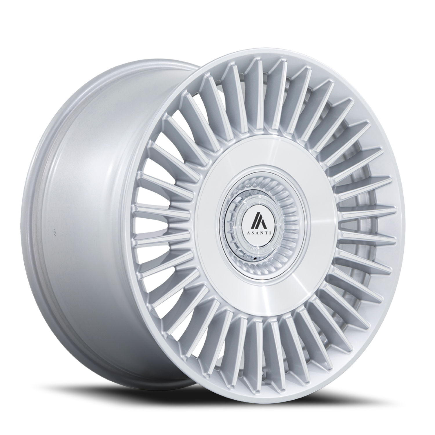 Asanti Black Label Tiara ABL-40 SL 20x9 +35 5x112/5x114.3mm 72.56mm Gloss Silver Bright Machined Face