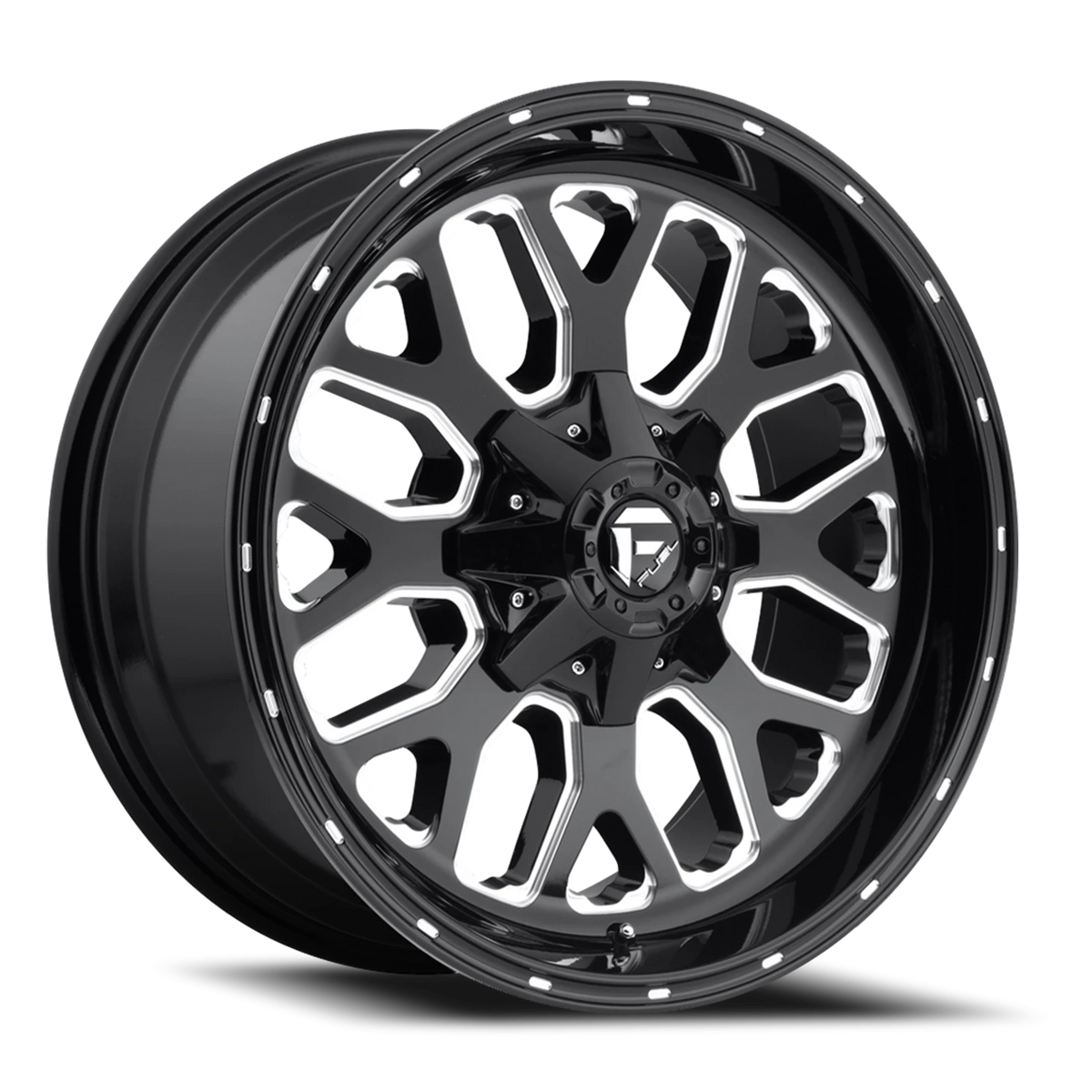 Fuel Titan 20x9 +1 6x135mm 106.4mm Gloss Black Milled