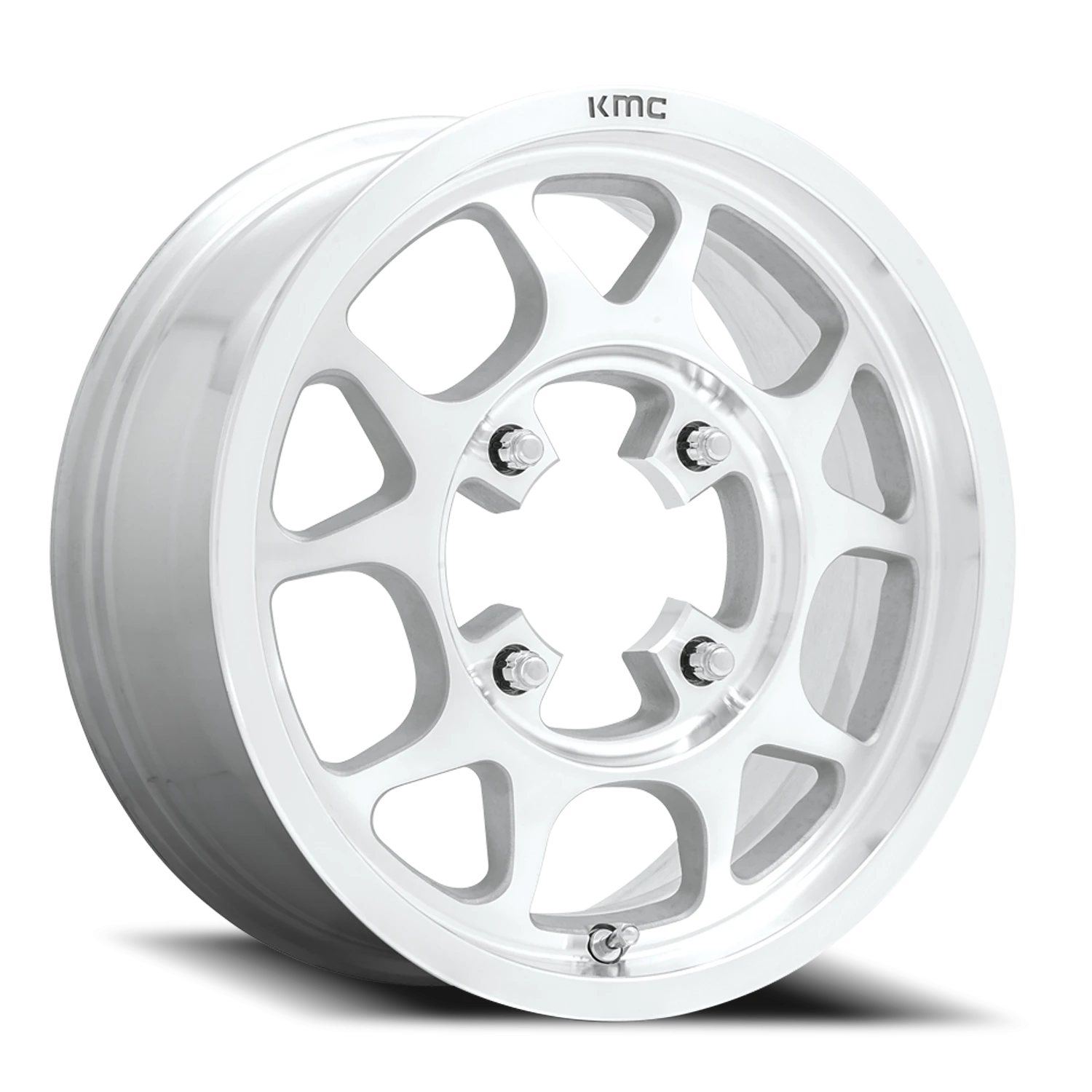 KMC Toro UTV 15x6" 4x156mm 115.1mm CB +38mm Machined Silver