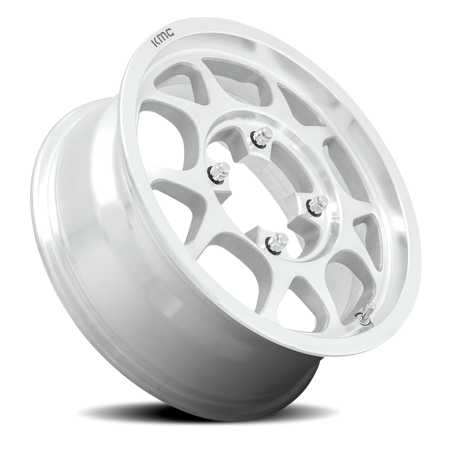 KMC Toro UTV 15x6" 4x137mm 96mm CB +38mm Machined Silver