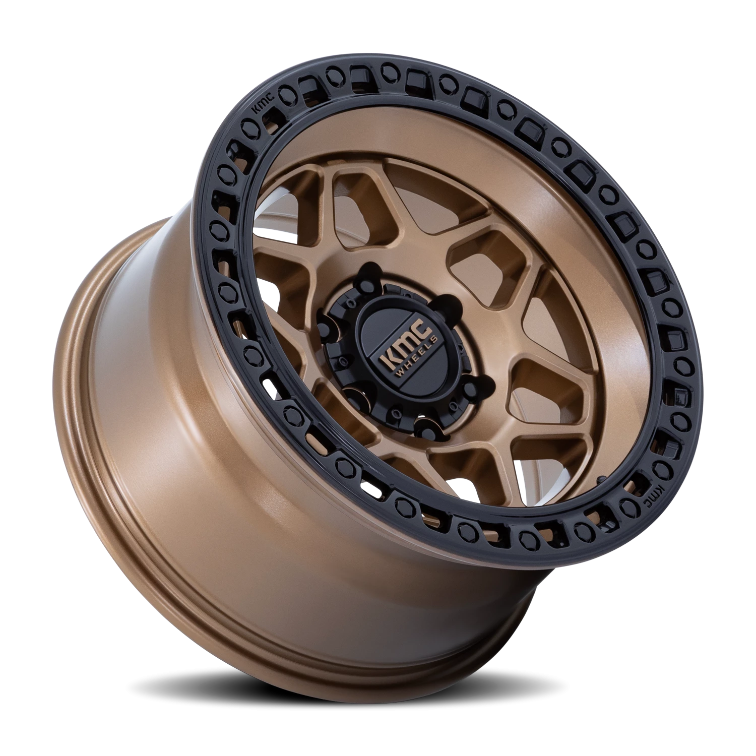 KMC Torx 17x9" 5x127mm 71.5mm CB -12mm Matte Bronze Gloss Black Lip