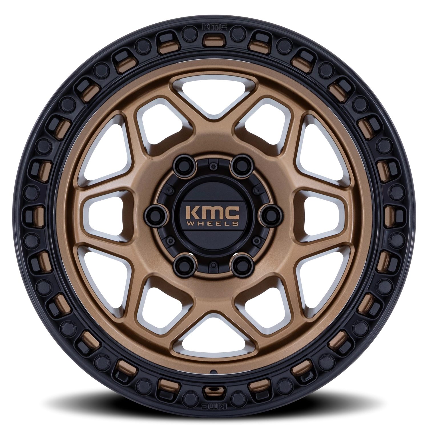 KMC Torx 17x9" 5x127mm 71.5mm CB -12mm Matte Bronze Gloss Black Lip