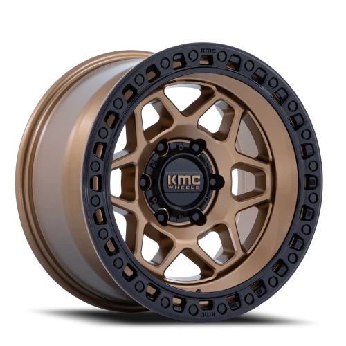 KMC Torx 17x8.5" 6x139.7mm 106.1mm CB +25mm Matte Bronze Gloss Black Lip