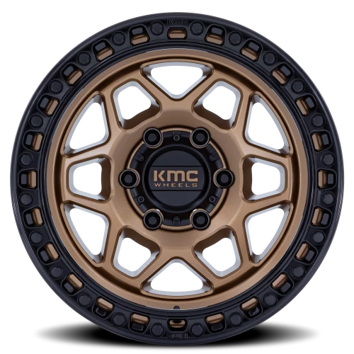 KMC Torx 17x8.5" 6x139.7mm 106.1mm CB +25mm Matte Bronze Gloss Black Lip