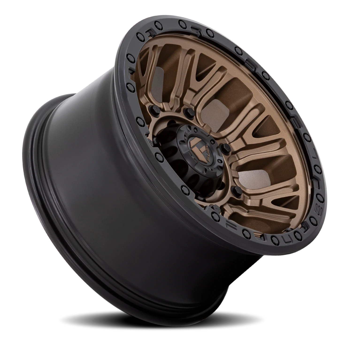 Fuel Traction 17x9" 5x127mm 71.5mm CB -12mm Matte Bronze Black Ring