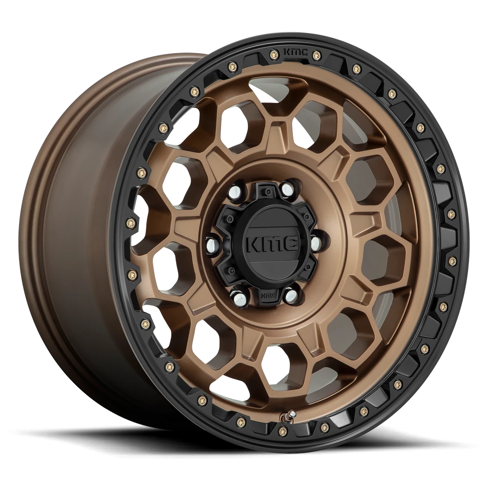 KMC Trek 17x8" 6x139.7mm 106.1mm CB +20mm Matte Bronze Black Lip